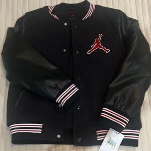 Jordan Black Jacket with Red Logo